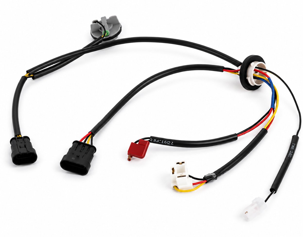 Faisceau automobile pour phare et feu arrière avec contact adaptateur LED