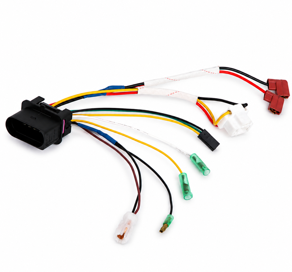 Disposition de connecteurs multicolores avec couleurs de fils et brochage