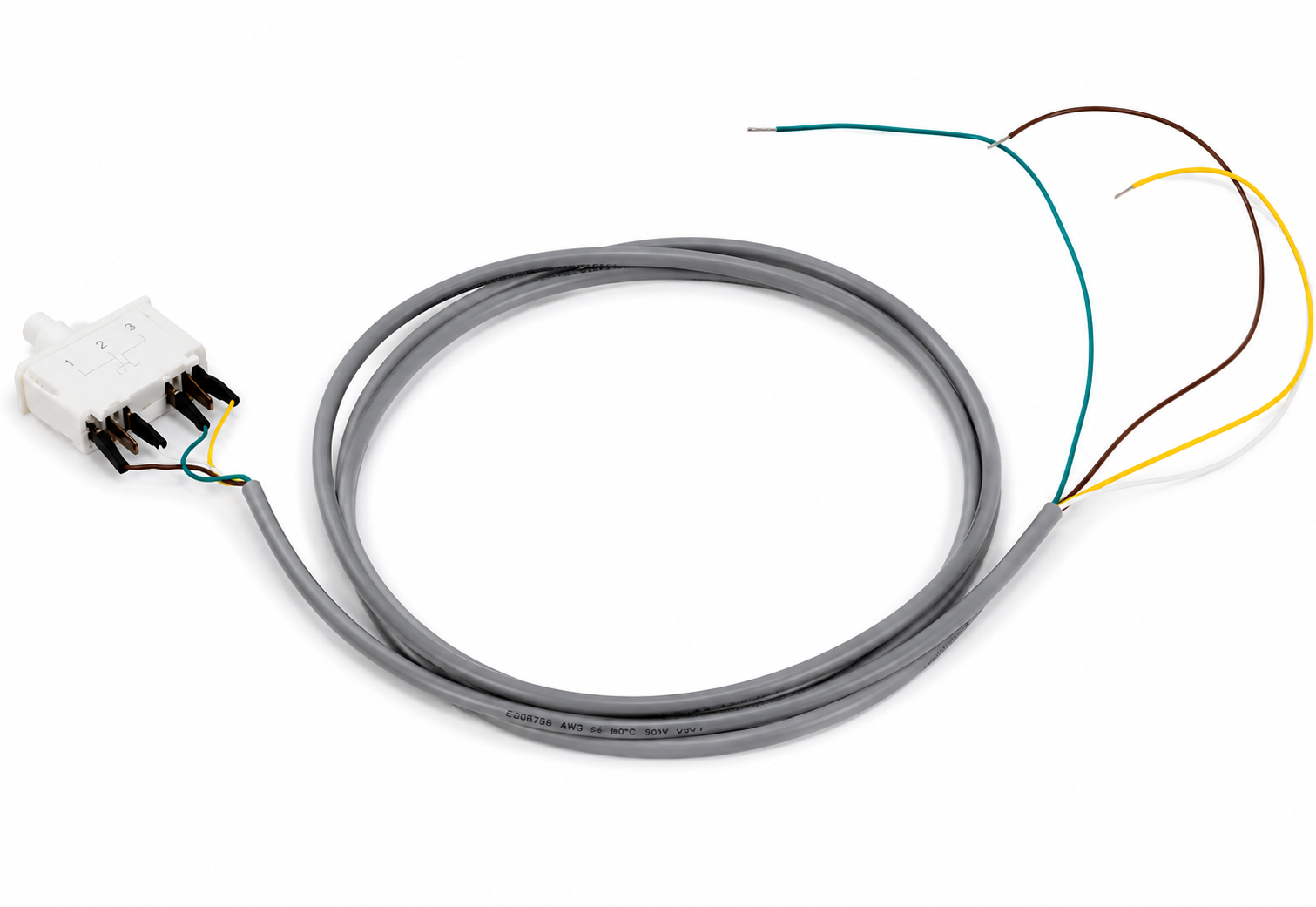 Noyau ferrite CEM avec connecteur 12 broches et fils multicolores — variante entraînement moteur