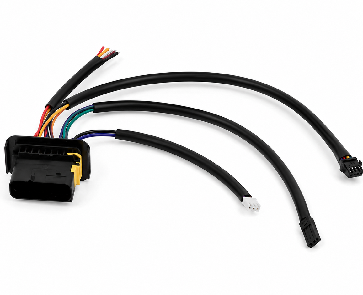 Connecteur de phare style OBD avec multiples câbles de sortie en dérivation