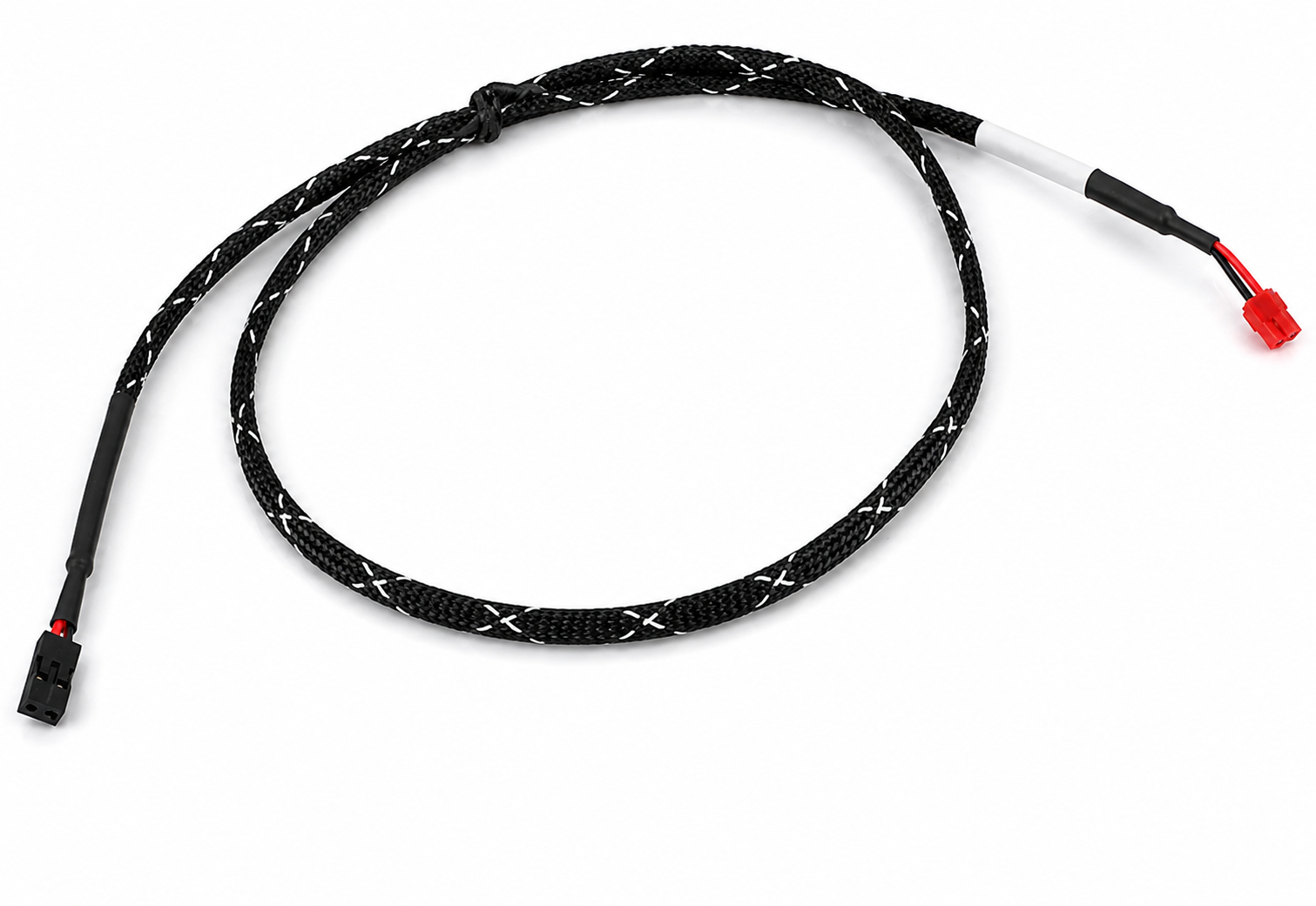 Câble signal rond à tresse avec connecteur JST rouge