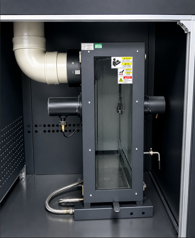 Continuous zoom stereomicroscope for visual inspection of terminal crimps