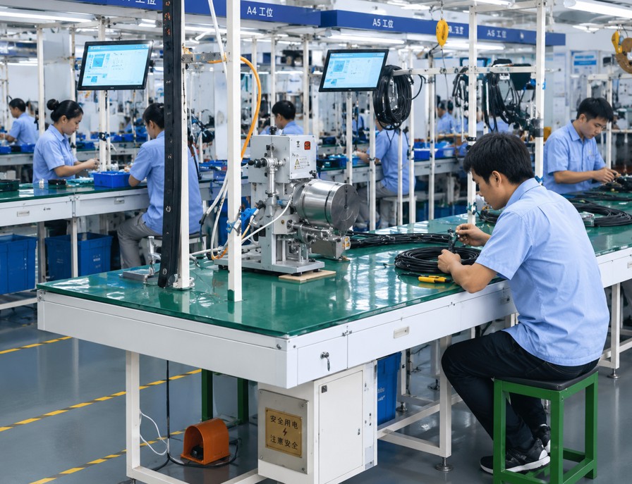 Finished wire harness inspection and packaging area before global shipment